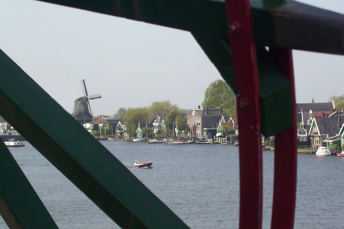 Old Windmills at Zaanse Schans in Holland