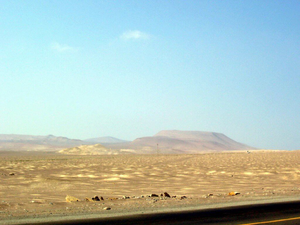 Tropical desert at Paracas National Reserve on the Paracas Peninsula, Ica, Peru.