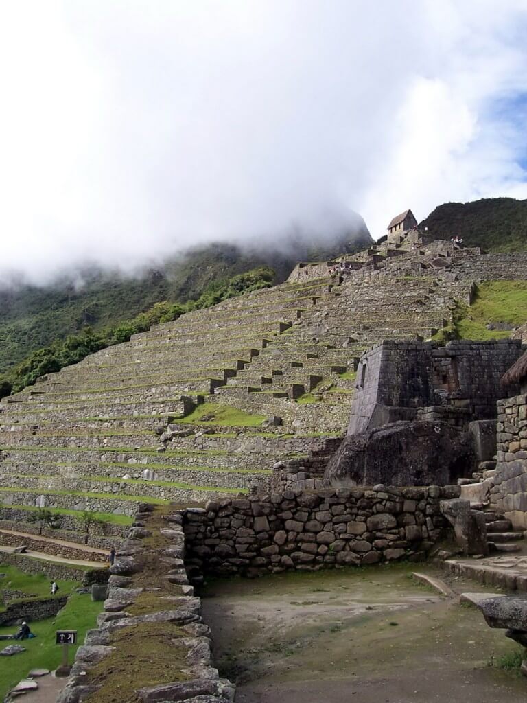 An image of the agricultural zone at Machu Picchu in Urubamba Province, Peru.