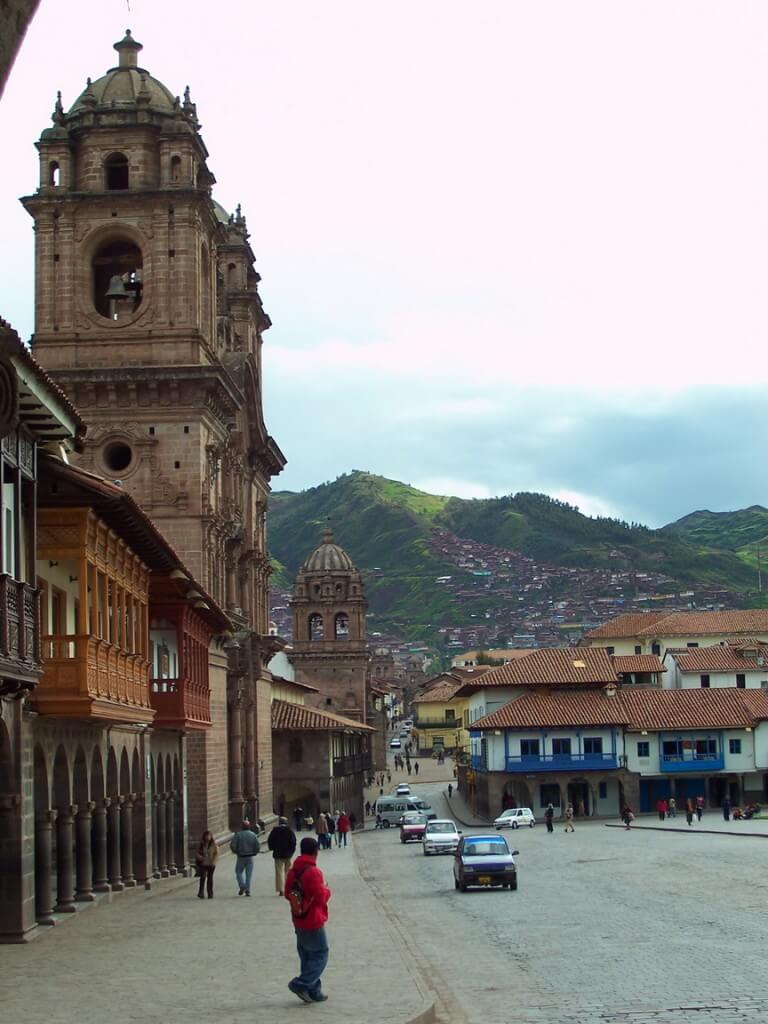 Early morning traffic in Cusco, Peru, South America