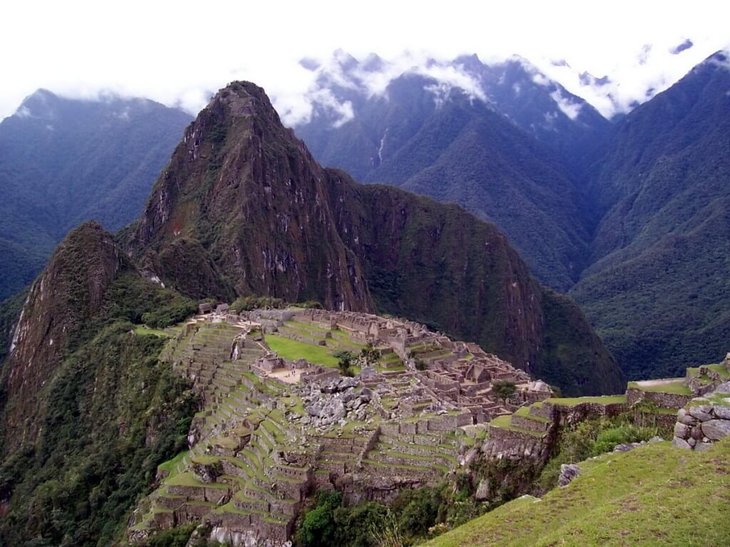 Machu Picchu on a cloudy day