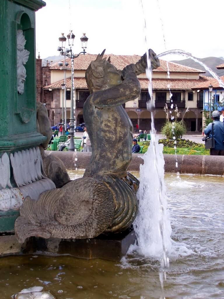 water fountain, cusco, peru