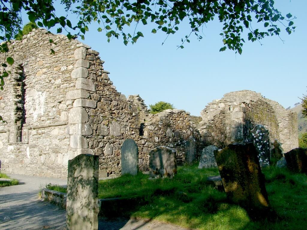 Glendalough Cathedral - view of rightside - Ireland