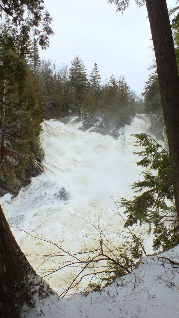 Ragged Falls - spring rush - Oxtongue River - Ontario - April 20 2013