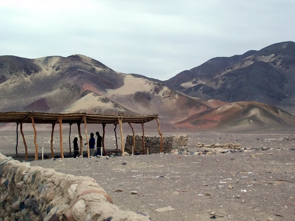 The Chauhilla Cemetery in the desert near Nazca in Peru, South America.