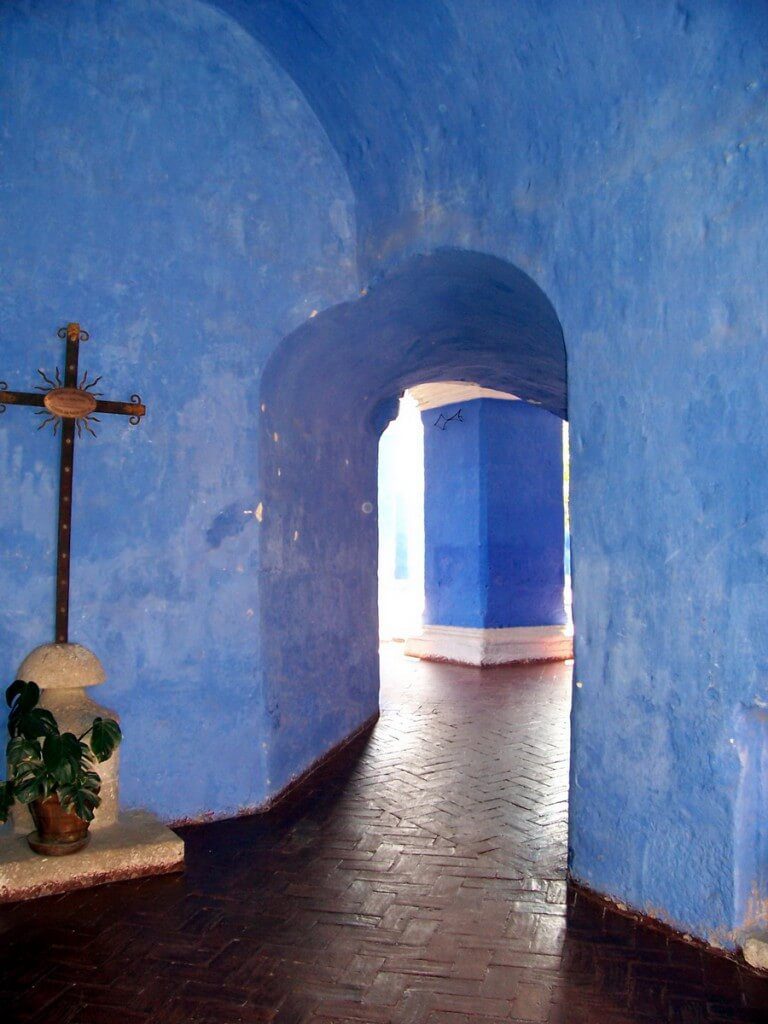 Blue covered walls, Santa Catalina Convent, Arequipa, Peru