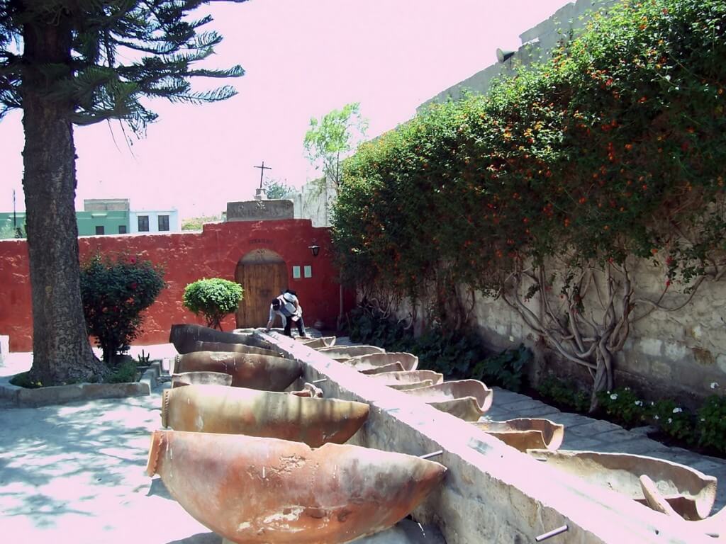 Laundry courtyard Santa Catalina, Arequipa, Peru