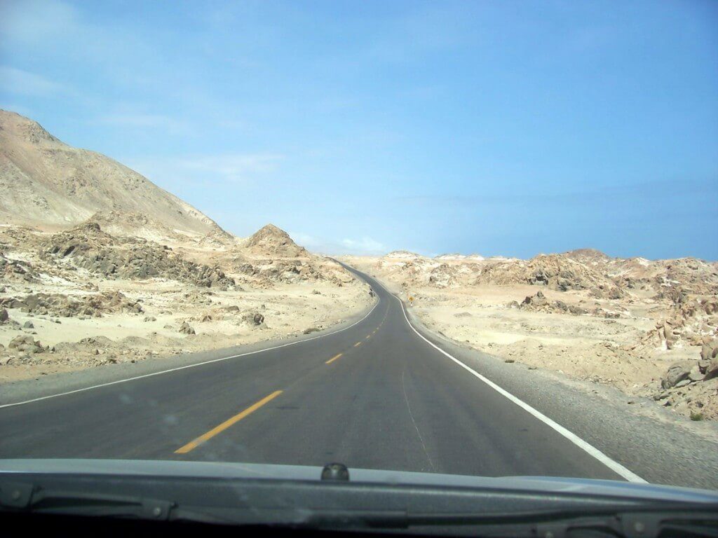 desert alongside the pan american highway - peru
