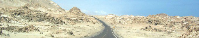 desert alongside the pan american highway - peru