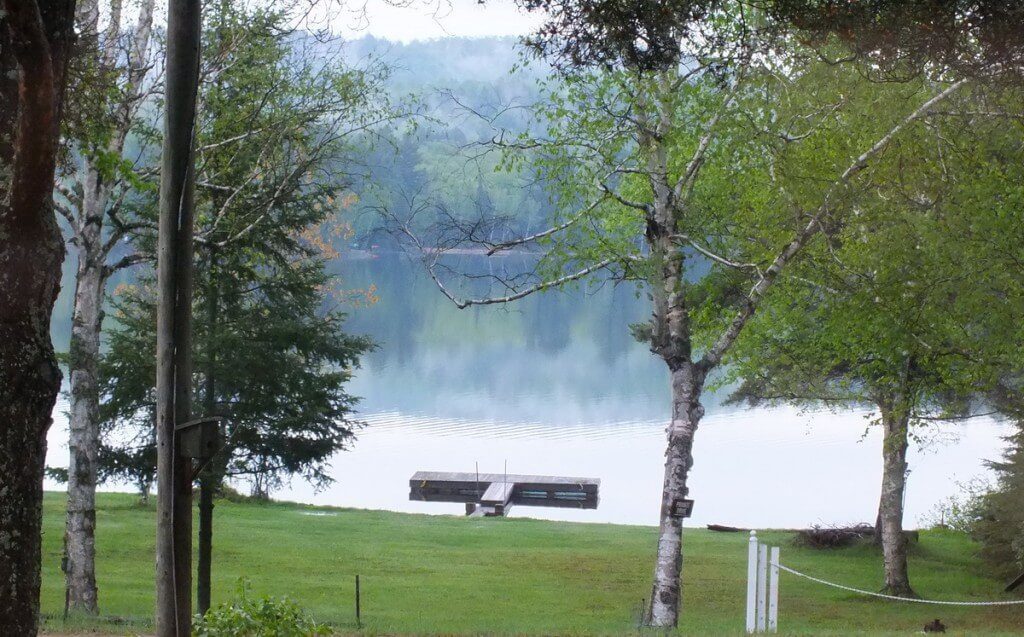 oxtongue lake - early morning in spring - ontario