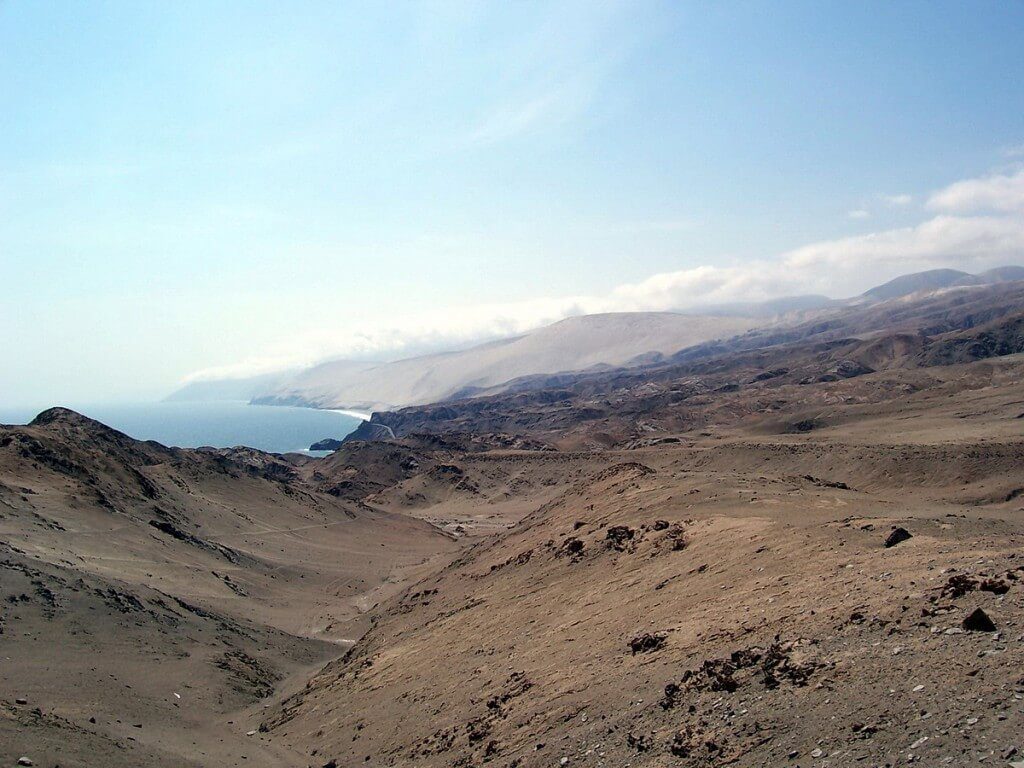 southern desert coastline of peru