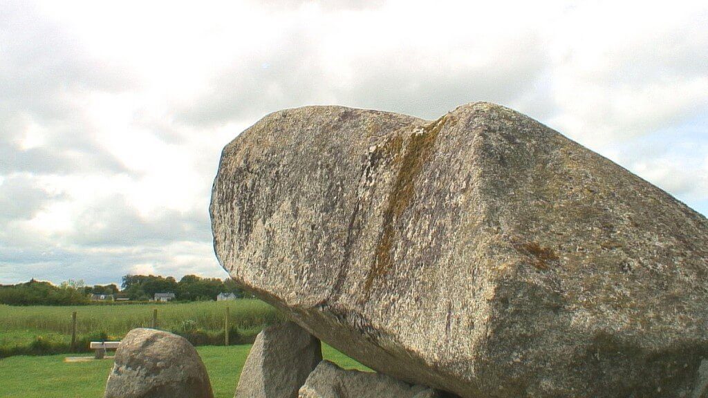  An image of the capstone at the Brownshill Portal Tomb in County Carlow, Ireland. Photography by Frame To Frame - Bob and Jean.