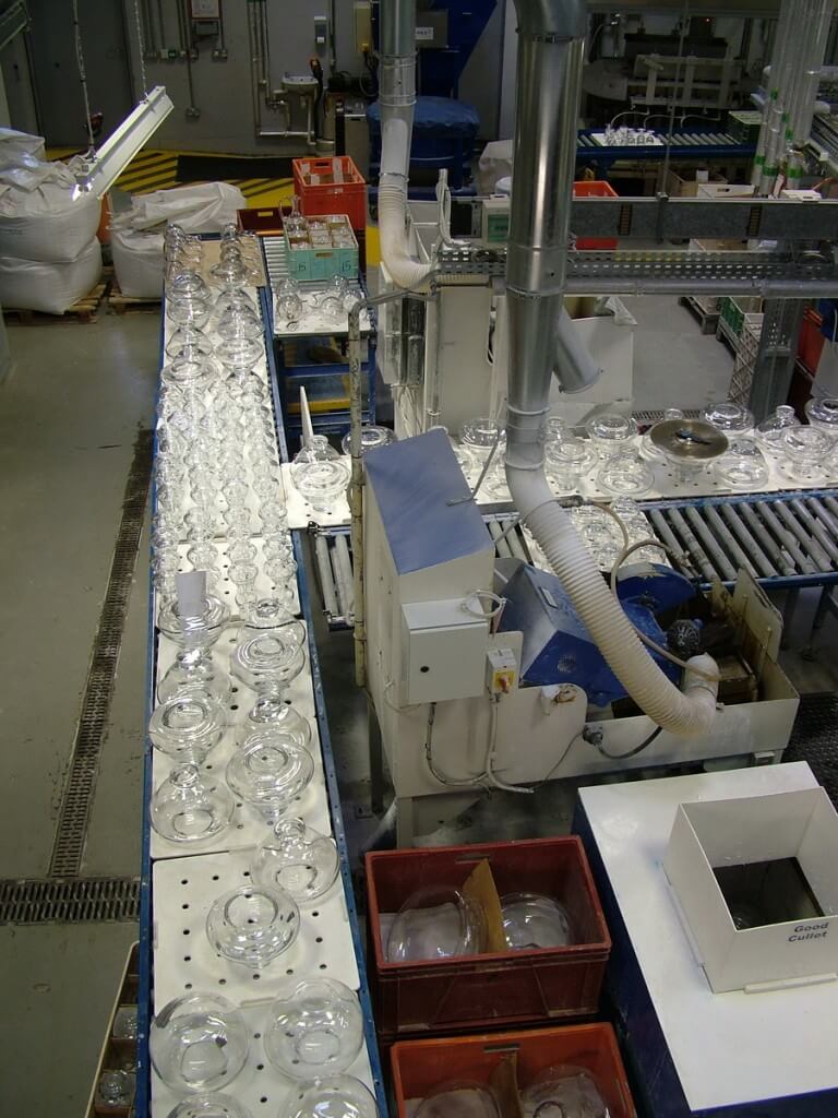 An image of the quality control room at the Waterford Crystal factory in Waterford, Ireland. Photography by Frame To Frame - Bob and Jean.
