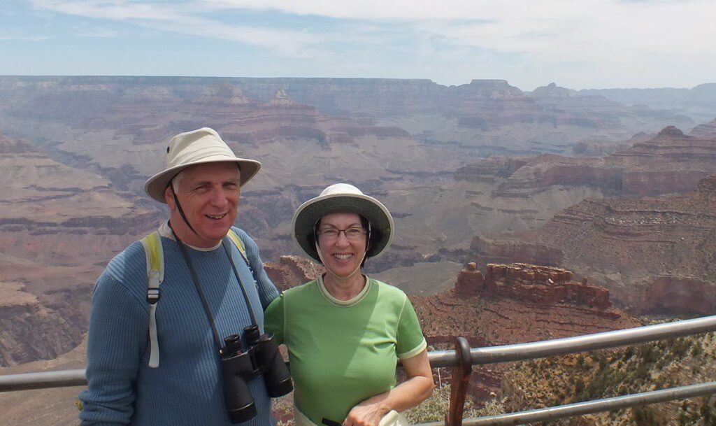 Bob & Jean at south rim - Grand Canyon
