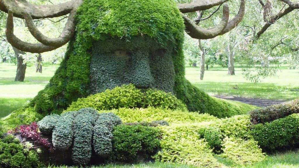 Spirits of the Wood - Cernunnos - Mosaiculture (warriors face) - Montreal Botancial Gardens