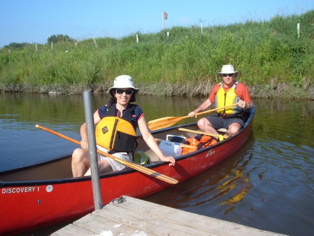 canoeing into minesing wetlands, ontario