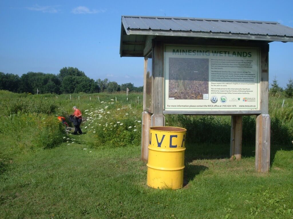minesing wetlands sign, ontario
