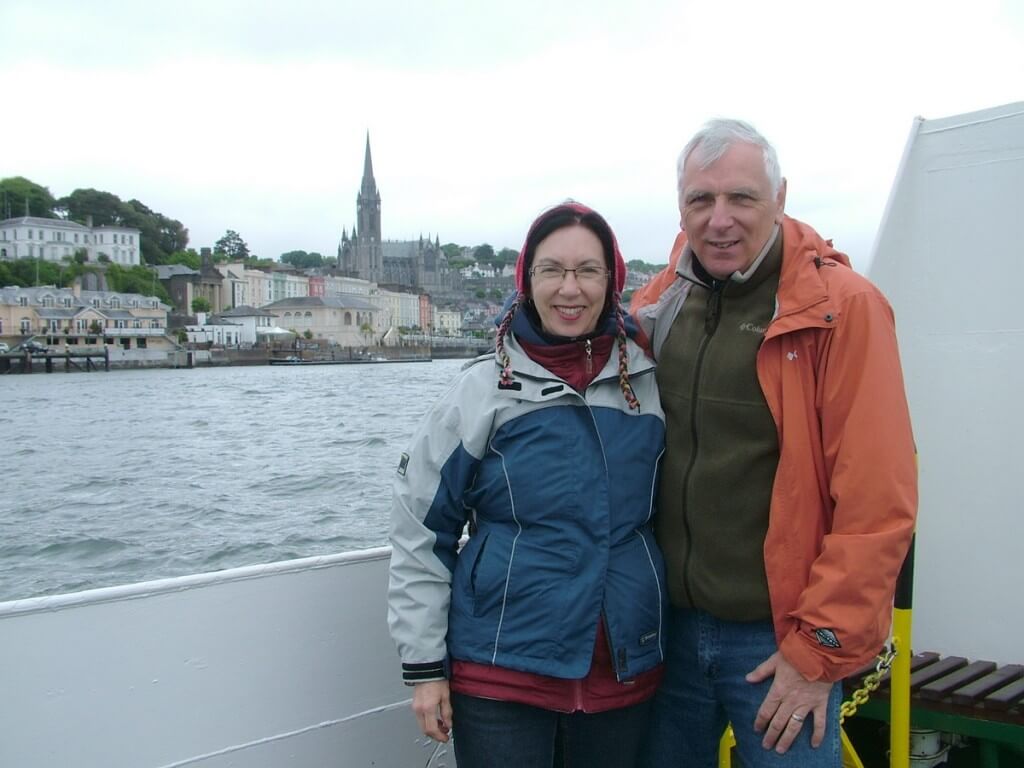 bob & jean depart cobh town, titanic experience, county cork, ireland