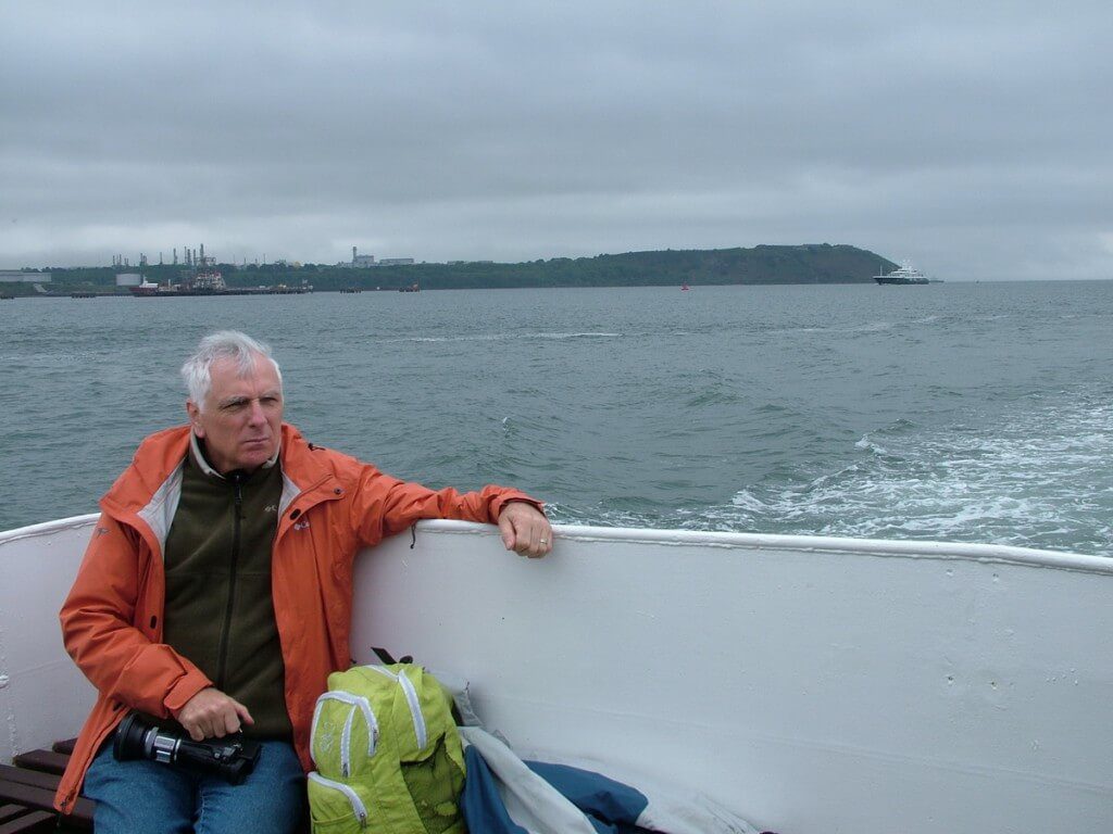 bob near titanic's last anchorage spot off cobh, ireland