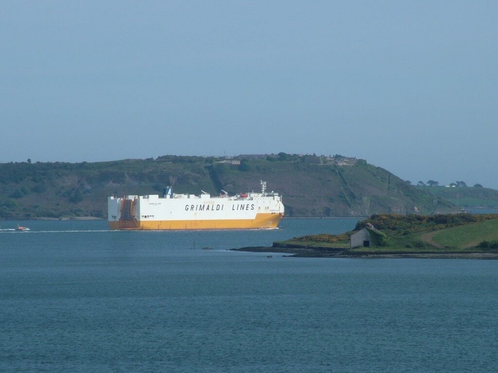 ship departs cobh town, titanic experience, county cork, ireland