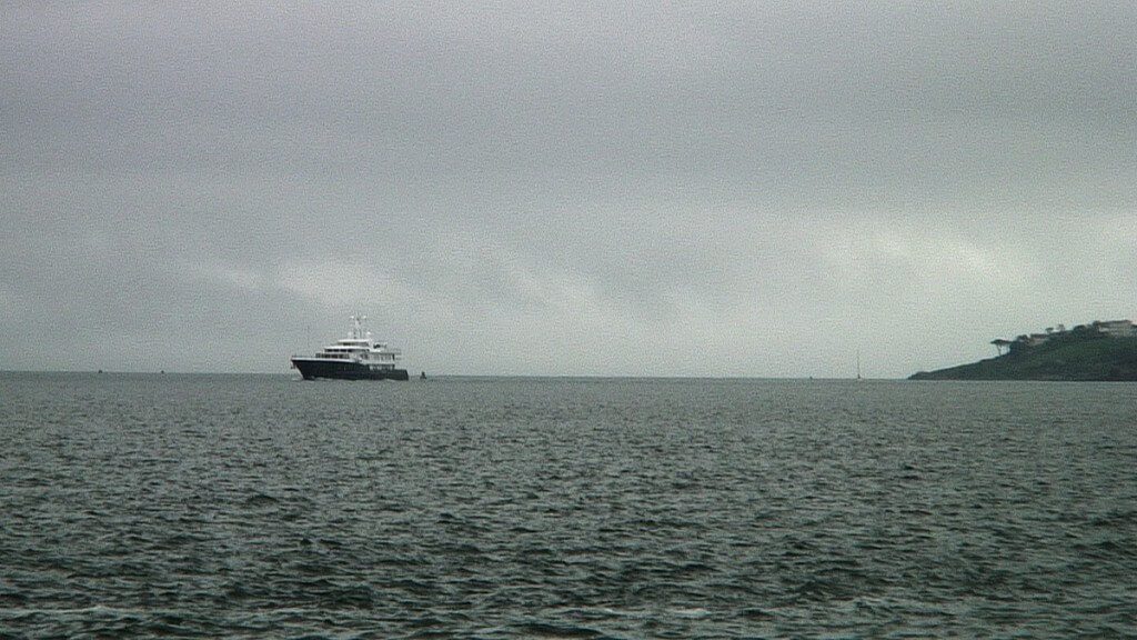 titanic's last anchorage spot, where launch boat is located, off cobh town, county cork, ireland