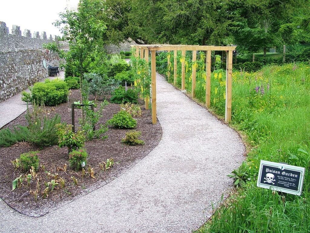 An image of the main entrance walkway into the Poison Garden at Blarney Castle in Ireland. Photograph by Frame To Frame - Bob and Jean.