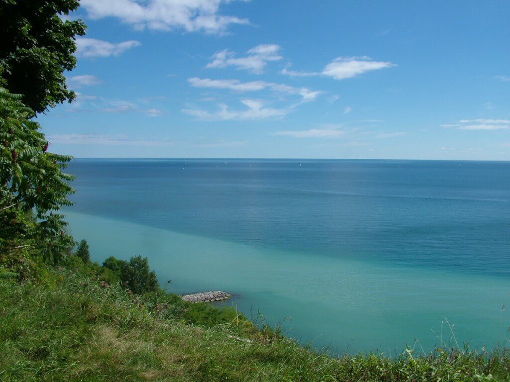 lake ontario view from rosetta mcclain gardens, toronto