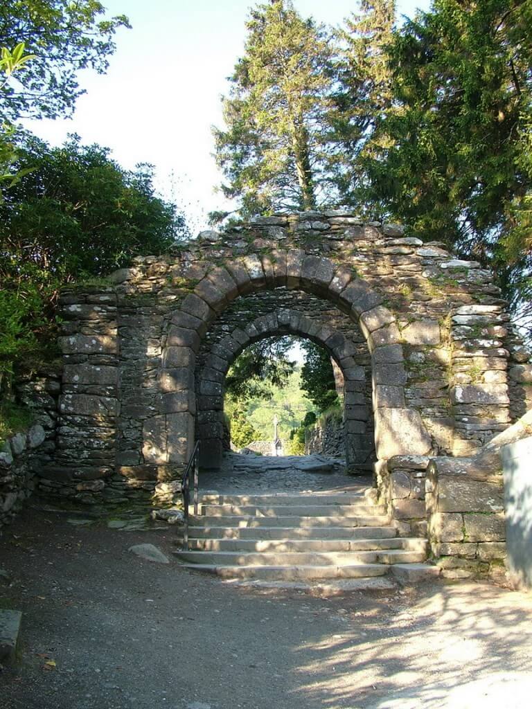 photograph of the Main Gate to St. Kevin's Church at Glendalough, Co. Wicklow, Ireland.