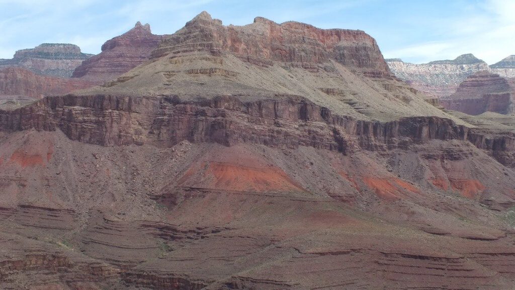 mountains above colorado river, near plateau point at the grand canyon