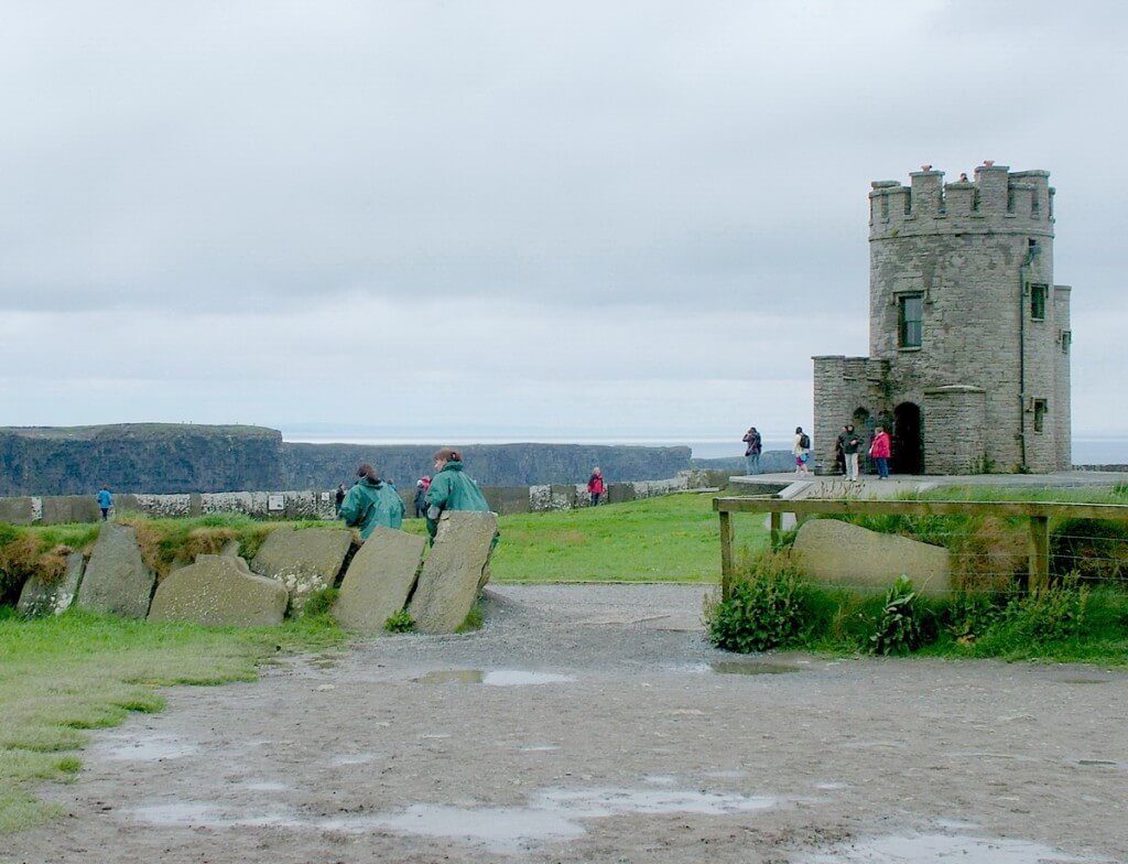 O'Briens Tower the highest point at the Cliffs of Moher in County Clare, Ireland