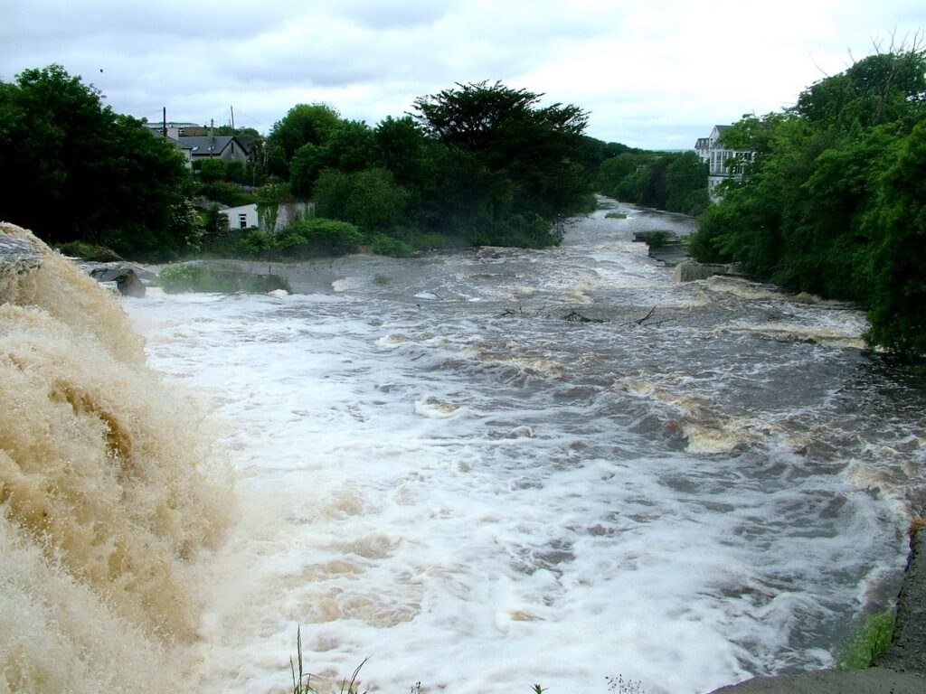 The Cascades waterfalls and river in Ennistymon, County Clare, Ireland