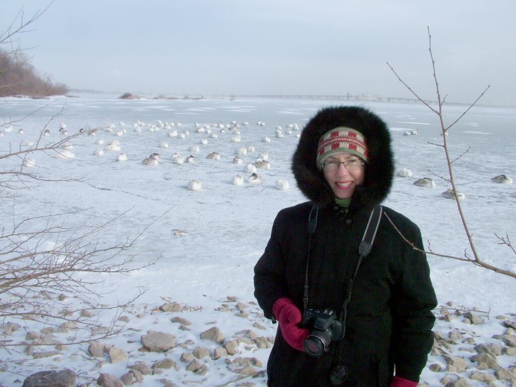 Jean in the winter at La Salle Park in Burlington, Ontario