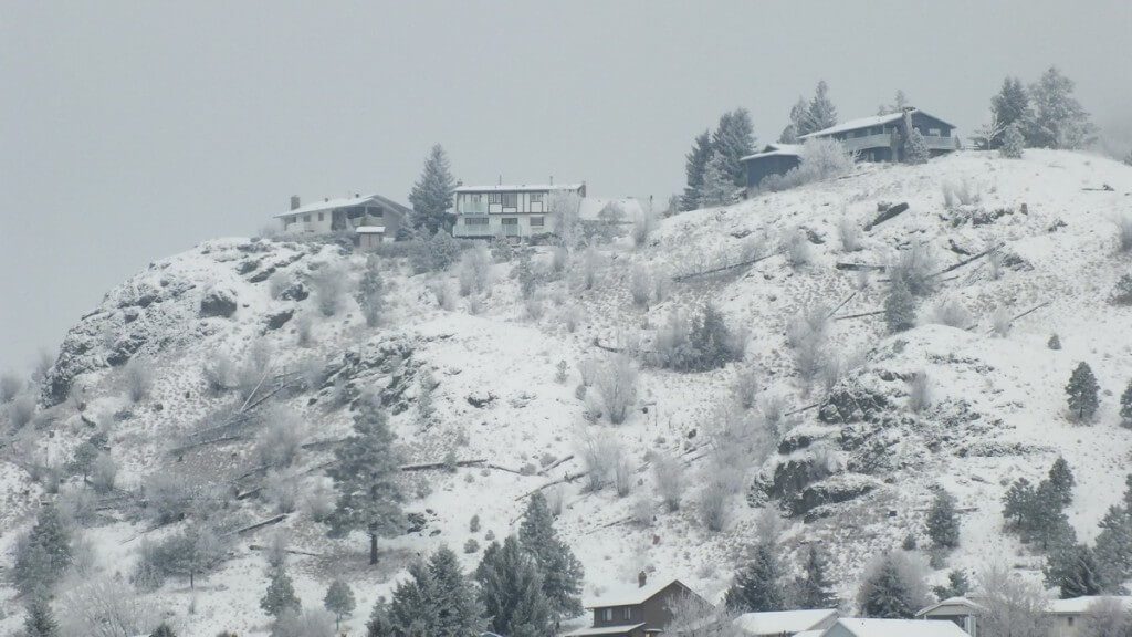 kamloops hillside in winter - british columbia