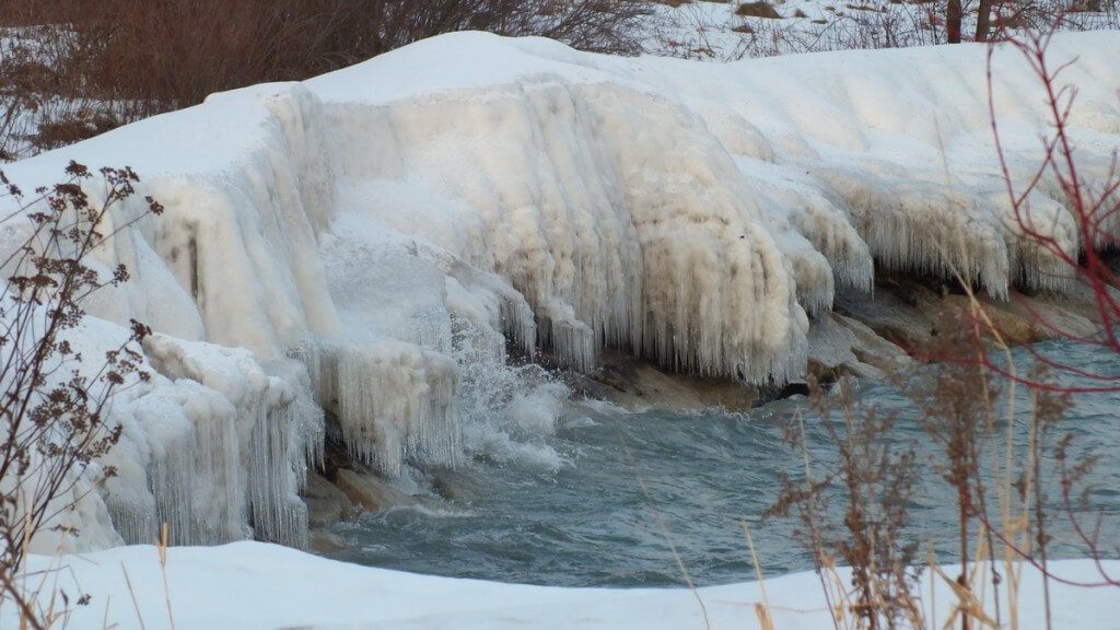 icy along lake ontario shoreline - toronto - ontario