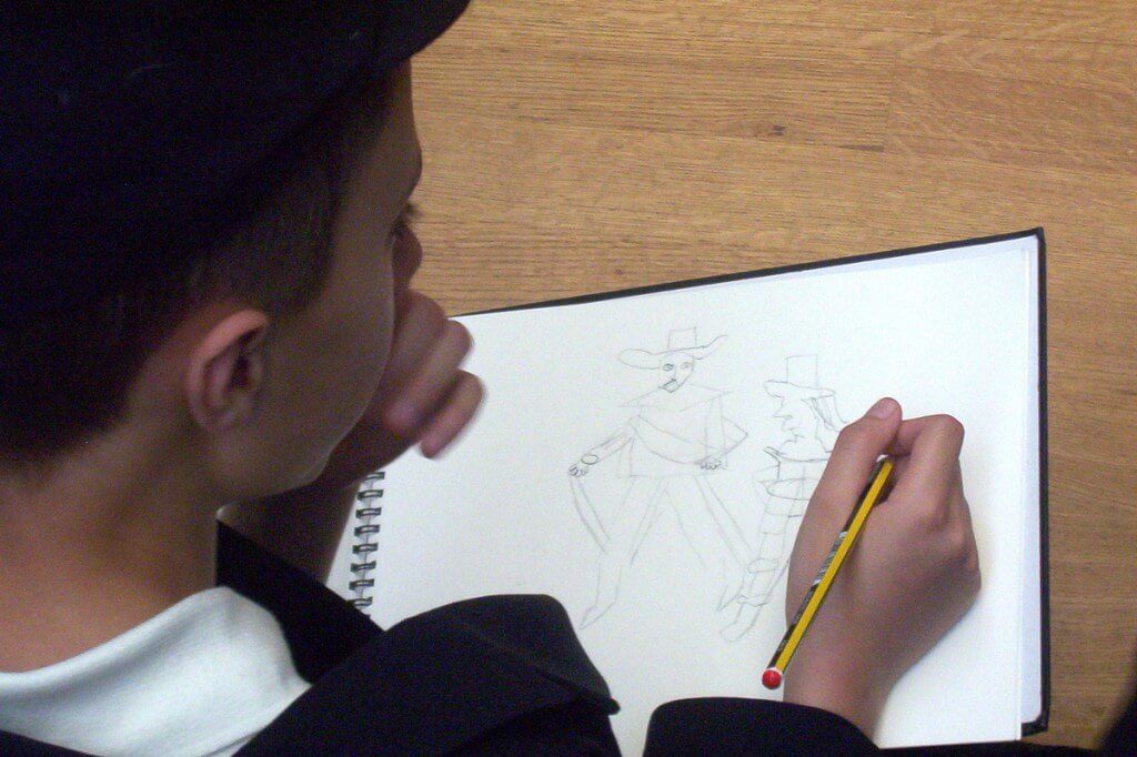 student sketches the night watch by rembrandt van rijn