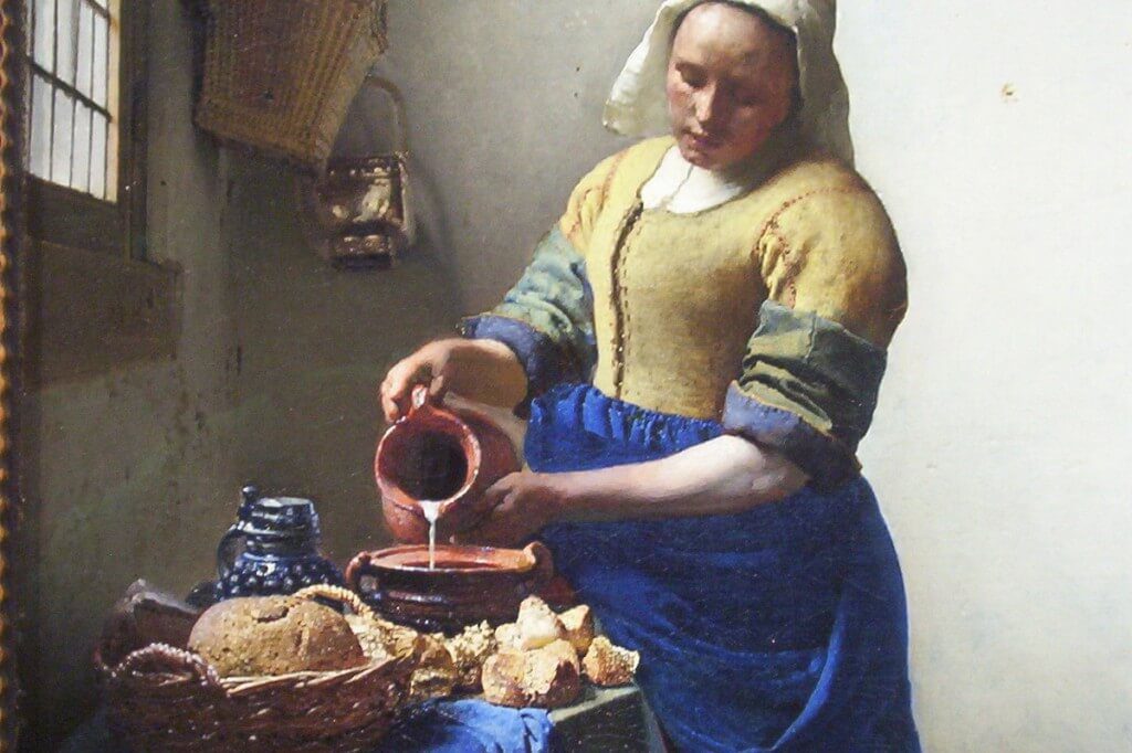 the milkmaid by johannes vermeer - rijksmuseum