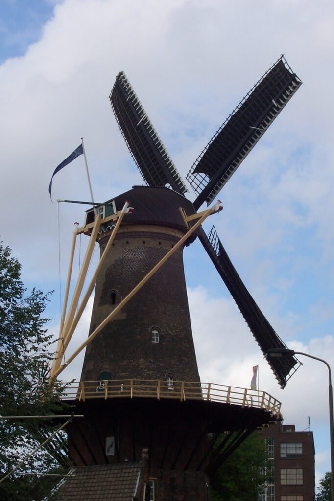 windmill de roos, delft, the netherlands