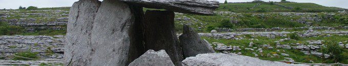 An image of the Poulnabrone Dolmen on the Burren in County Clare in Ireland. Photography by Frame To Frame - Bob and Jean.