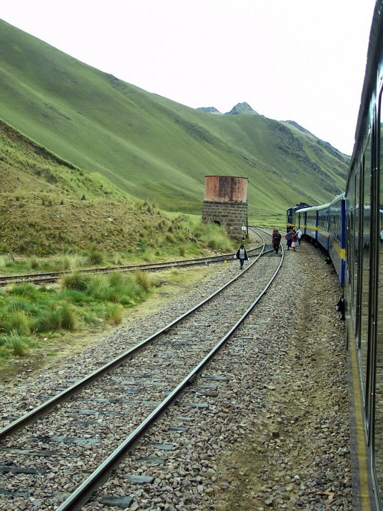 PeruRail Andean Explorer train stopped at La Raya in Peru, South AmericaSouth America