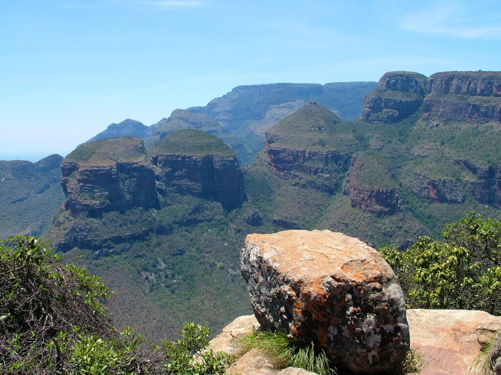 The Three Rondavels in Blyde River Canyon, in South Africa