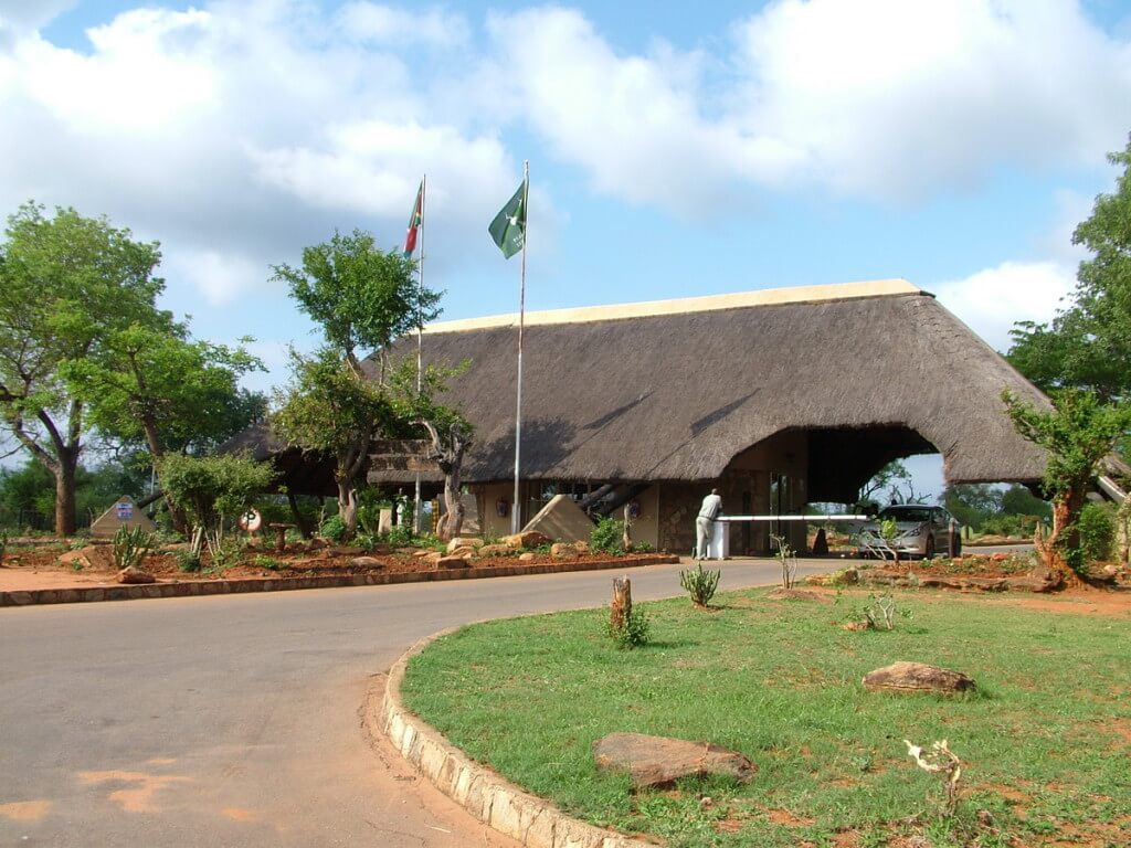 Entrance gate to Kruger National Park in South Africa