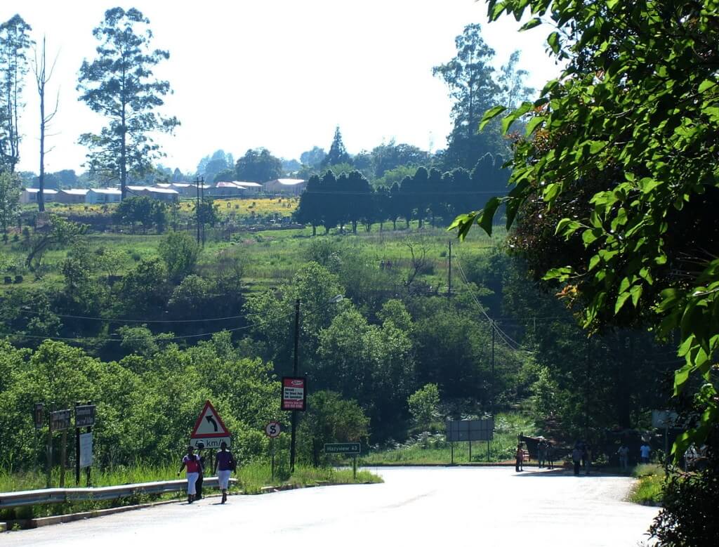 Main road in Sabie, South Africa
