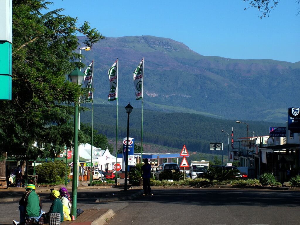 Main street in Sabie, South Africa