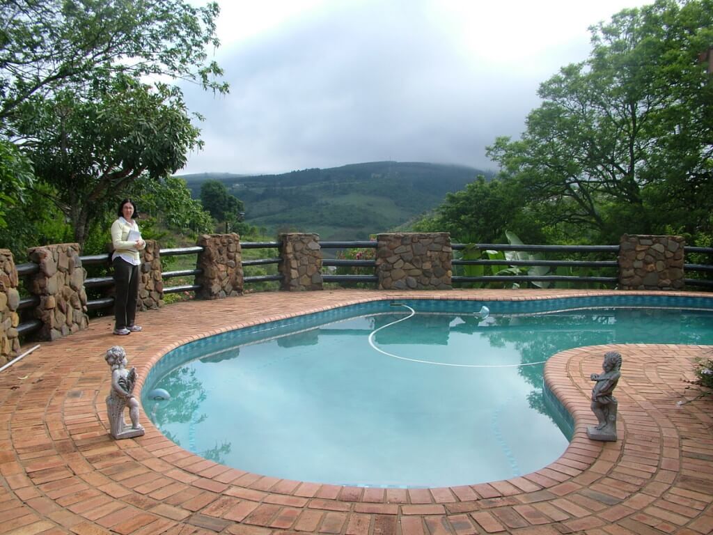 Swimming pool at Valley View Lodge in Sabie, South Africa