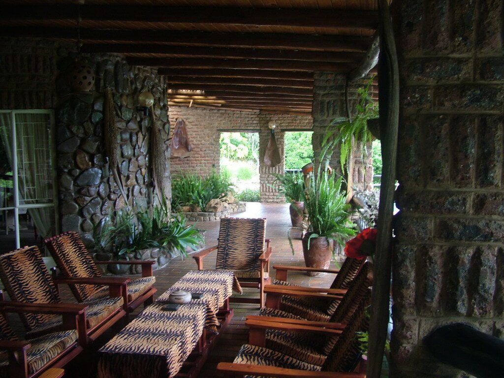 Front verandah at Valley View Lodge in Sabie, South Africa