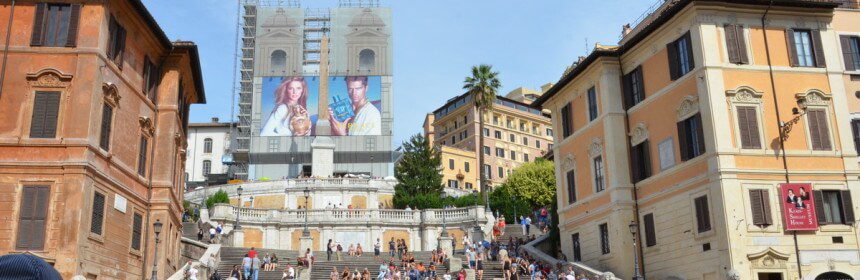 photograph of the Spanish Steps in Rome, Italy