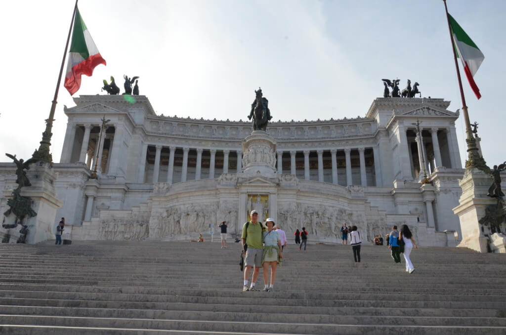 Bob and Jean at Complesso del Vittoriane in Rome, Italy