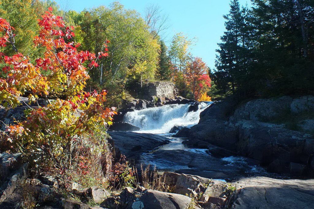 fall colors, marshes falls, oxtongue river, ontario, pic 1