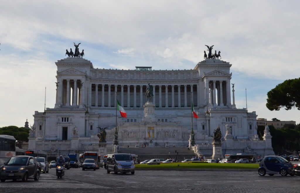 The Monumento a Vittario in Rome, Italy
