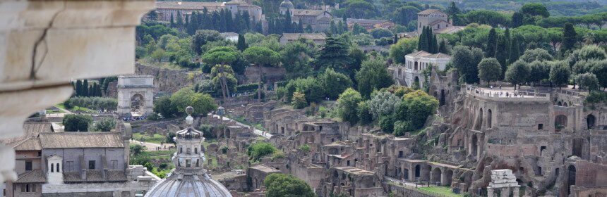 photograph of the Roman Forum in Rome, Italy